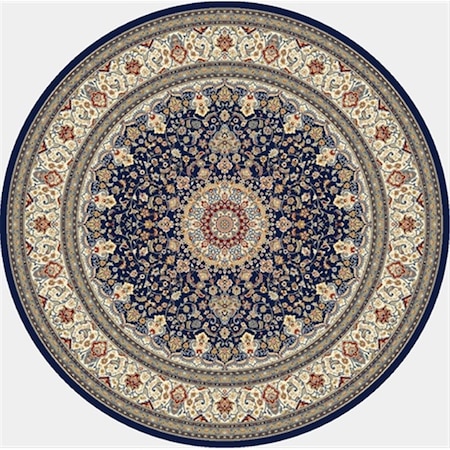 Dynamic Rugs Ancient Garden 7.10 Round 57119-3434 Rug - Blue/Ivory ANR8571193434